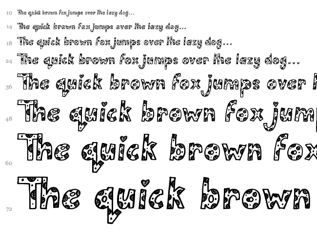 Cutie Pie font waterfall